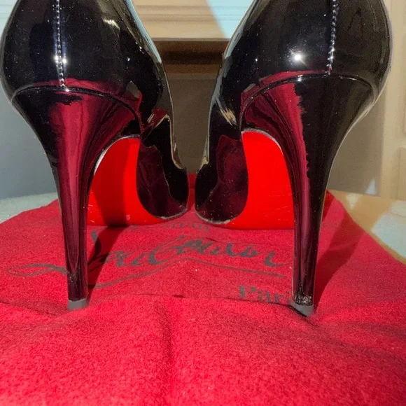 Christian Louboutin Black Patent Pigalle 85 - Picture 2 of 7